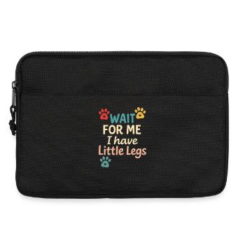 Le chien dit Humour Mème Humour, Drôle, petites jambes drôles - Sacoche pour ordinateur portable 13 pouces - noir - Devant