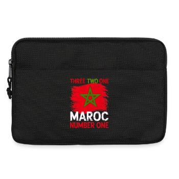 Morocco Flag Moroccan Soccer Supporter for Men  - Sacoche pour ordinateur portable 13 pouces - noir - Devant