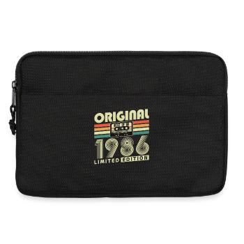 Original 1986 Vintage Vintage Birthday Retro - Laptop bag 13" - black - Front