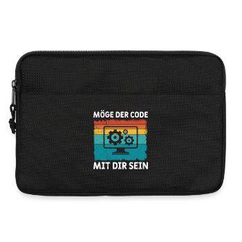 Nerd Computer MAY THE CODE BE WITH YOU FUNNY - Laptop bag 13" - black - Front