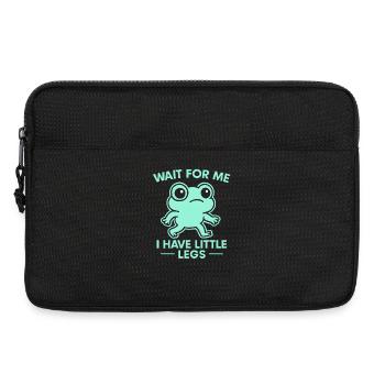 Grenouille qui dit Humour Meme Hume Petites jambes drôles - Sacoche pour ordinateur portable 13 pouces - noir - Devant