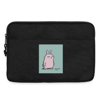 Happy Easter I Guess – Grumpy Bunny Easter Design - Laptop bag 13" - black - Front