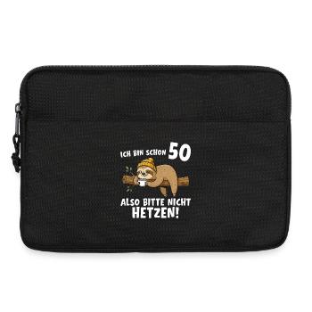 50. Geburtstag Bitte nicht hetzen 50 Jahre - Laptoptasche 13" - Schwarz - Vorne