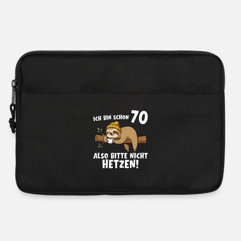 70. Geburtstag Bitte nicht hetzen 70 Jahre - Laptoptasche 13" - Schwarz