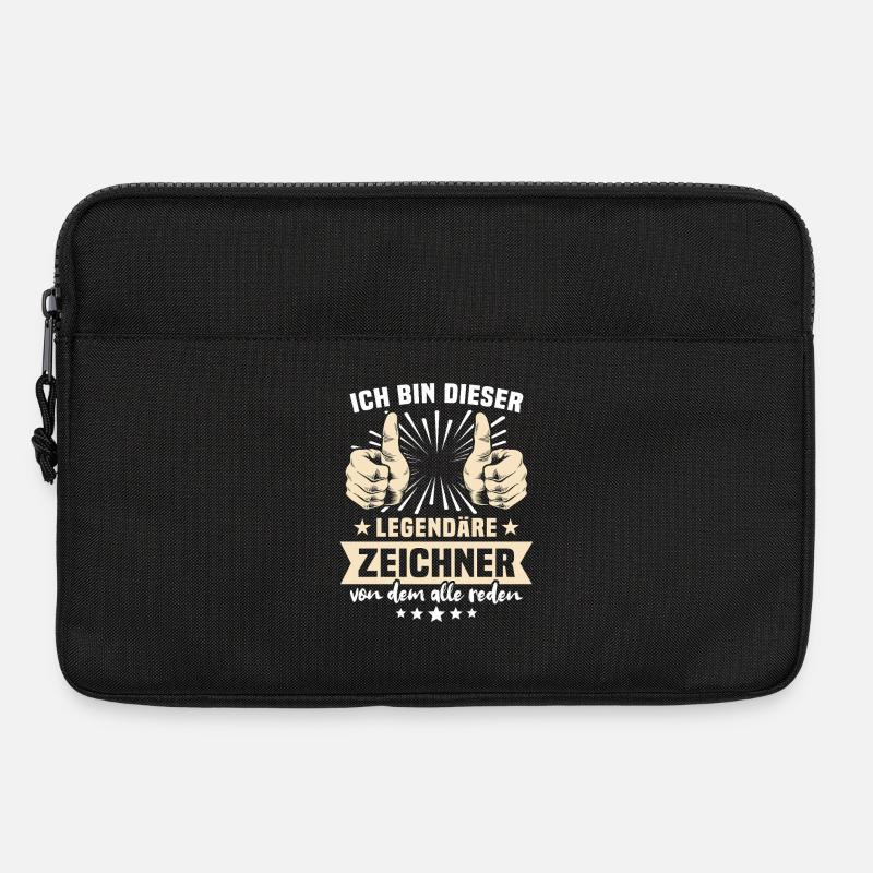 Zeichner Sprüche - Laptoptasche 13" - Schwarz
