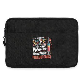 Size doesn't count: phlebotomist art - Laptop bag 13" - black - Front