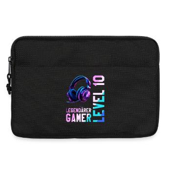 10e anniversaire garçon fille adolescent niveau 10 - Sacoche pour ordinateur portable 13 pouces - noir - Devant