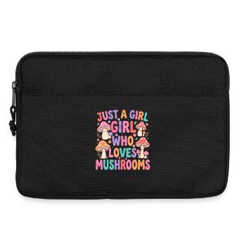 Just a girl who loves mushrooms - Laptop bag 13" - black - Front
