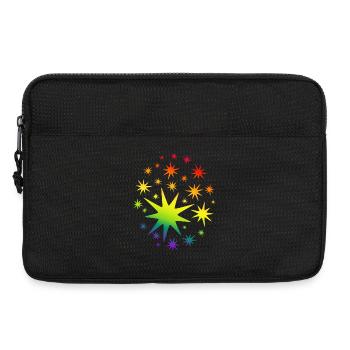 Colorful Stars Rainbow Gradient - Laptop bag 13" - black - Front