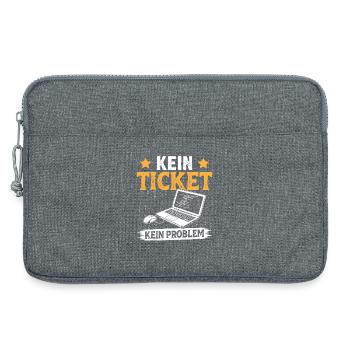 Nerd Computer KEIN TICKET KEIN PROBLEM LUSTIG - Laptoptasche 13" - Grau meliert - Vorne