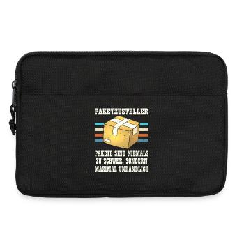 Postboten PAKETZUSTELLER PAKETE SIND NIEMALS ZU - Laptoptasche 13" - Schwarz - Vorne