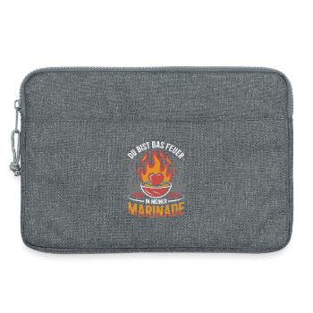 Tu es le feu dans mon grill de marinade en disant - Sacoche pour ordinateur portable 13 pouces - gris chiné - Devant