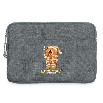 Sleep Shirt Sleeping Pajamas Teddy Bear Sleep Mode - Laptop bag 13" - heather grey - Front