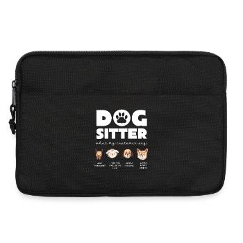Dog Sitter Humor: Cute Dogs Drawing - Laptop bag 13" - black - Front