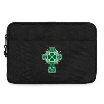Nœud Celtique Croix du trèfle St Pats - Sacoche pour ordinateur portable 13 pouces - noir - Devant