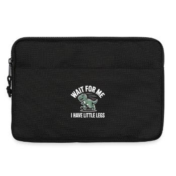 Wait For Me I Have Little Legs Running Dino T-Rex - Laptop bag 13" - black - Front