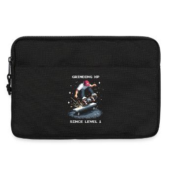 Grinding XP seit Level 1 | Skateboard - Laptoptasche 13" - Schwarz - Vorne