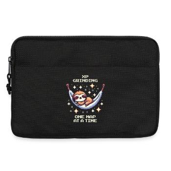 XP grinden mit Nickerchen | Faultier - Laptoptasche 13" - Schwarz - Vorne