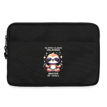 Faultier-Klasse freigeschaltet | Chill - Laptoptasche 13" - Schwarz - Vorne