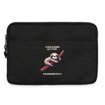 Cooldown aktiv | Faultier Gamer Humor - Laptoptasche 13" - Schwarz - Vorne