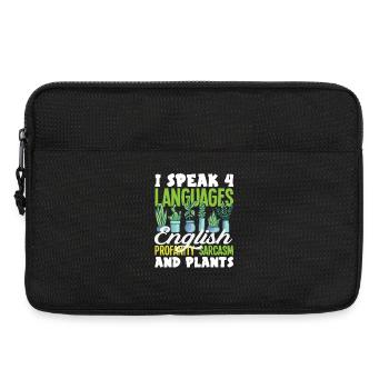 Parler 4 langues Anglais Sarcasme - Sacoche pour ordinateur portable 13 pouces - noir - Devant