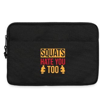 Les fanatiques de fitness détestent aussi les squats - Sacoche pour ordinateur portable 13 pouces - noir - Devant