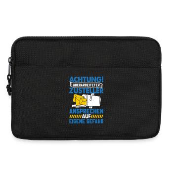 Postman ATTENTION OVERWORKED DELIVERY PERSON - Laptop bag 13" - black - Front