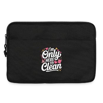Conception humoristique de nettoyage pour nettoyeur - Sacoche pour ordinateur portable 13 pouces - noir - Devant