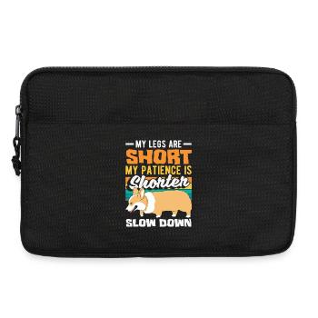 Warte Auf Mich, Ich Habe Kleine Beine - Laptoptasche 13" - Schwarz - Vorne