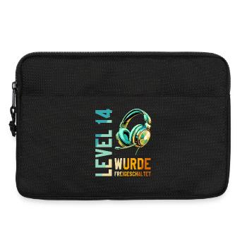 14. Geburtstag Junge Mädchen Teenager Level 14 - Laptoptasche 13" - Schwarz - Vorne