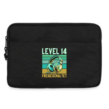 10e anniversaire garçon fille adolescent niveau 10 - Sacoche pour ordinateur portable 13 pouces - noir - Devant