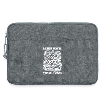 Bretagne Triskell vages Design Breton Marin - Laptoptasche 13" - Grau meliert - Vorne