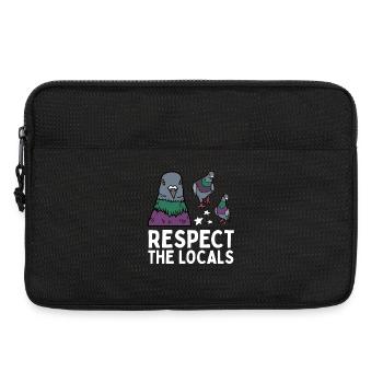 Respect the Locals Tauben Coo - Laptoptasche 13" - Schwarz - Vorne