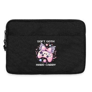 Soft Goth Hard Carry | Dark Cute - Laptoptasche 13" - Schwarz - Vorne