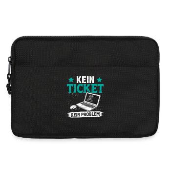 Nerd Computer NO TICKET NO PROBLEM FUNNY - Laptop bag 13" - black - Front