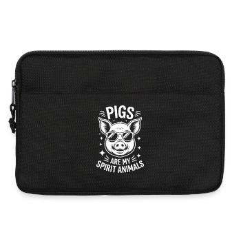 Pig Sayings Pig Funny Pigs Gift - Laptop bag 13" - black - Front