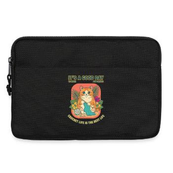 Its A Good Day To Make And Create Crochet Life - Laptop bag 13" - black - Front