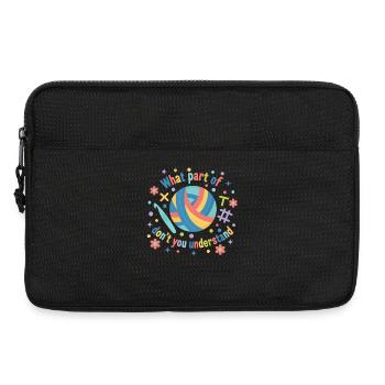 Lustiges Häkeln Was verstehst du nicht - Laptoptasche 13" - Schwarz - Vorne