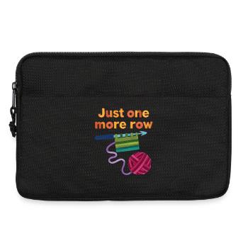 Lustiges Häkeln Nur noch eine Reihe Häkelliebhaber - Laptoptasche 13" - Schwarz - Vorne