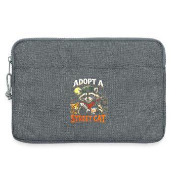 Adopt a Street Cat - Laptop bag 13" - heather grey - Front