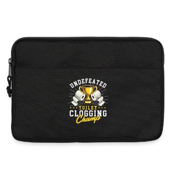Toilet Clogging Champ Plunger Joke - Laptop bag 13" - black - Front