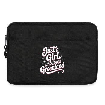 Juste une fille qui aime le Groenland Fan de Grönland - Sacoche pour ordinateur portable 13 pouces - noir - Devant