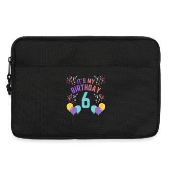 6 Years Girl It's My Birthday Kids Birthday - Laptop bag 13" - black - Front