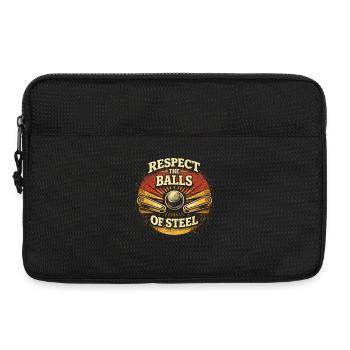 Joueur de flipper, Respecte les Boules d’Acier - Sacoche pour ordinateur portable 13 pouces - noir - Devant