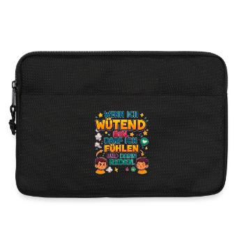 When I'm angry: feel, then talk - Laptop bag 13" - black - Front