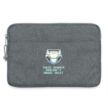 Dieser Daddy ragequittet nicht | Papa - Laptoptasche 13" - Grau meliert - Vorne