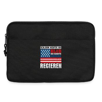 Ich bin heute so blöd ich könnte Amerika regieren - Laptoptasche 13" - Schwarz - Vorne