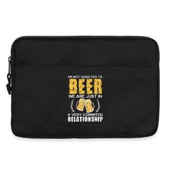 Bierliebhaber Beziehungswitz Shirt - Laptoptasche 13" - Schwarz - Vorne