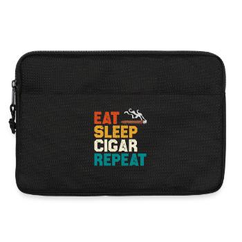 Eat Sleep Cigar Repeat Tea - Laptop bag 13" - black - Front