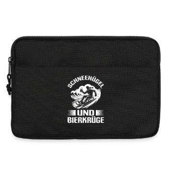 Rodel Piste SCHNEEHÜGEL UND BIERKRÜGE LUSTIG - Laptoptasche 13" - Schwarz - Vorne
